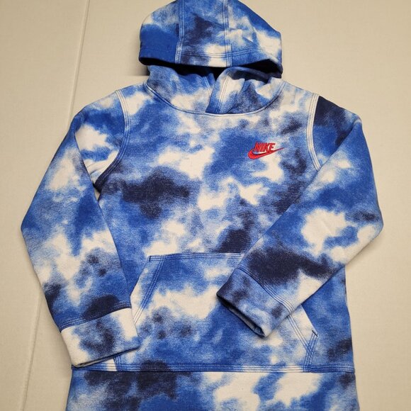 Nike Boy’s Hoodie size  7 6-7 YRS color blue white - Picture 1 of 5